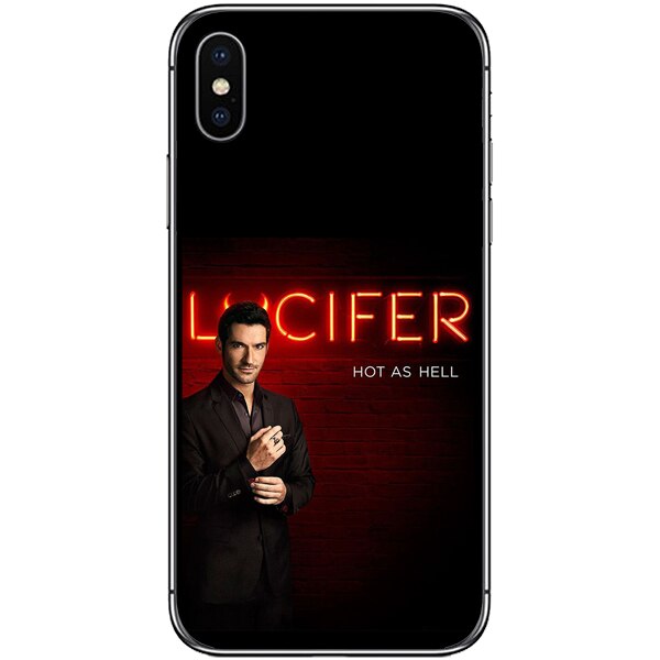 Husa din Silicon, Lucifer Hot As Hell pentru iPhone X, Multicolor