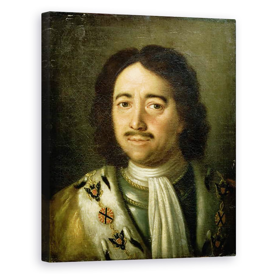 Tablou canvas - Alexei Petrovich Antropov - Portretul tarului Petru I cel Mare 1672-1725 1772, 60 x 75 cm