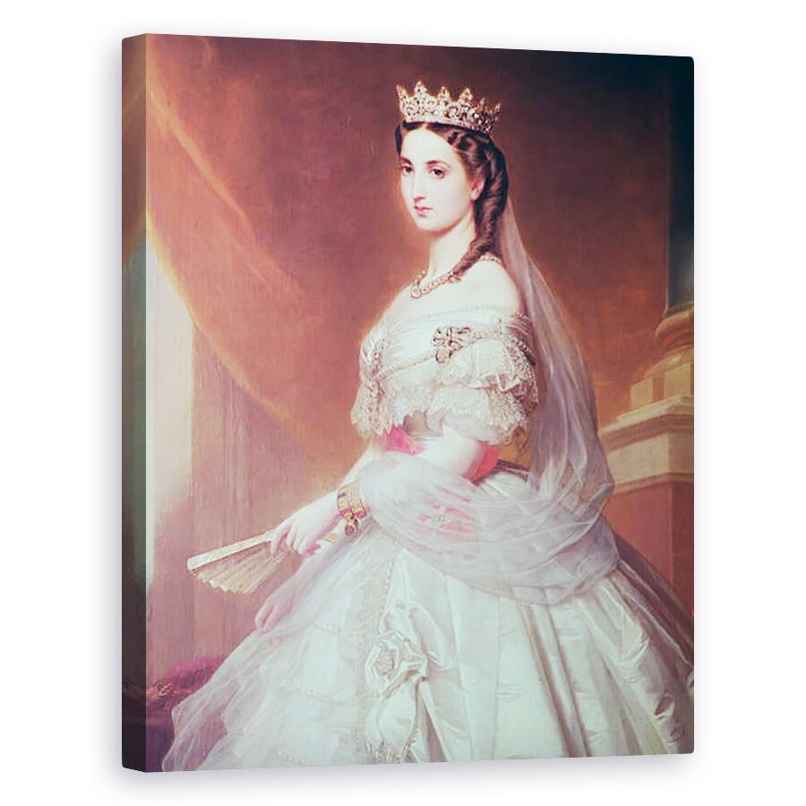 Tablou canvas - Albert Gräfle - Portretul lui Charlotte De Saxa-Cobourg-Gotha 1840-1927 Printesa a Belgiei si imparateasa Mexicului, 60 x 75 cm