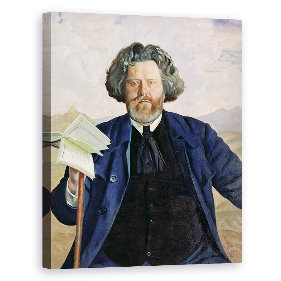 Tablou canvas - Boris Mikhailovich Kustodiev - Portretul lui Maximilian Volosin 1877-1932 1924, 60 x 75 cm