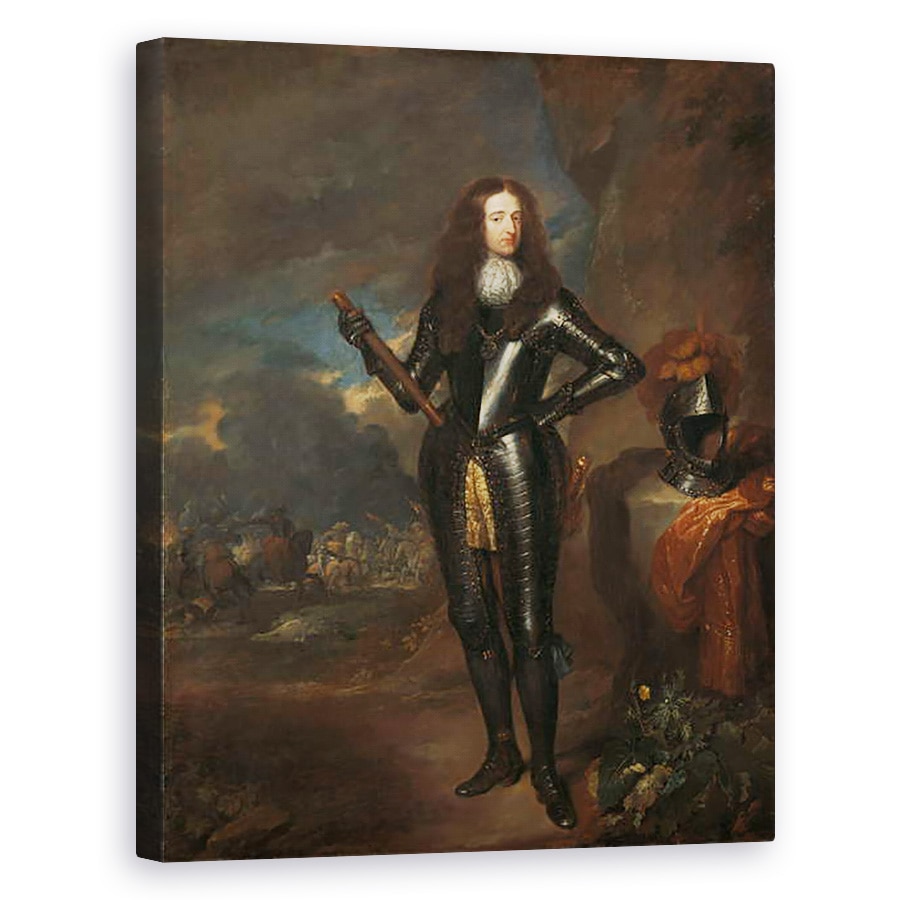 Tablou canvas - Caspar Netscher - Portretul lui William III, Print De Orange si Stadtholder, 60 x 75 cm