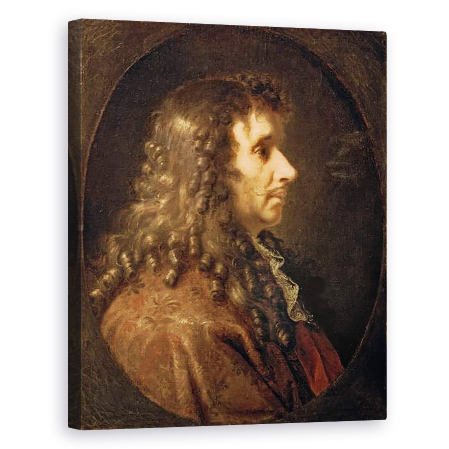 Tablou canvas - Charles Le Brun - Portretul lui Moliere 1622-73 1660, 60 x 75 cm