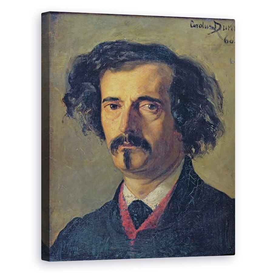 Tablou canvas - Charles Emile Auguste Carolus-Duran - Portretul lui Jules Barbey dAurevilly 1808-89 1860, 60 x 75 cm