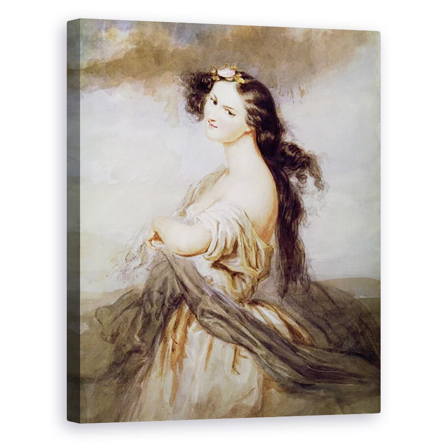 Tablou canvas - Charles Voillemot - Portretul lui Juliette Drouet 1806-83, 60 x 75 cm