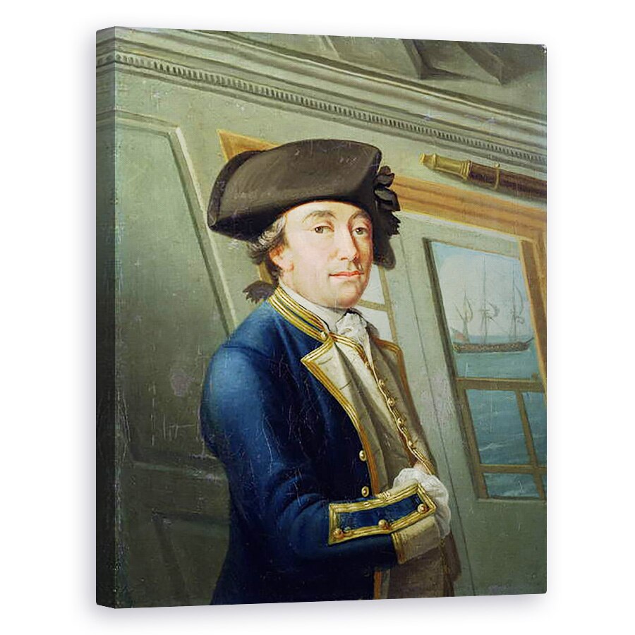Tablou canvas - Dominic Serres - Portretul Capitanului William Locker 1731-1800 1769, 60 x 75 cm