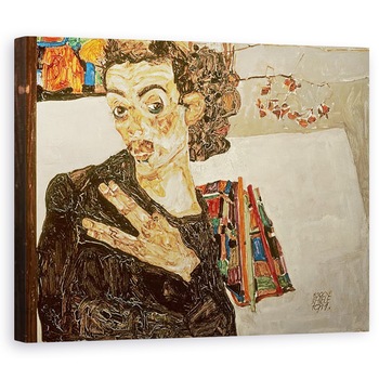 Tablou canvas - Egon Schiele - Autoportret, 60 x 75 cm Tablou canvas - Egon Schiele - Autoportret, 60 x 75 cm