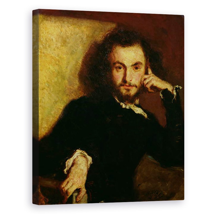 Emile Deroy - Charles Baudelaire 1821-67 1844 portréja, Vászonkép, 40 x 50 cm