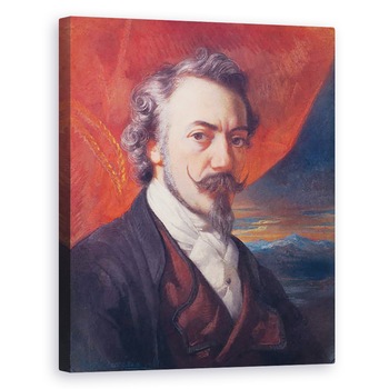 Tablou canvas - Eugene Deveria - Autoportret, 60 x 75 cm Tablou canvas - Eugene Deveria - Autoportret, 60 x 75 cm