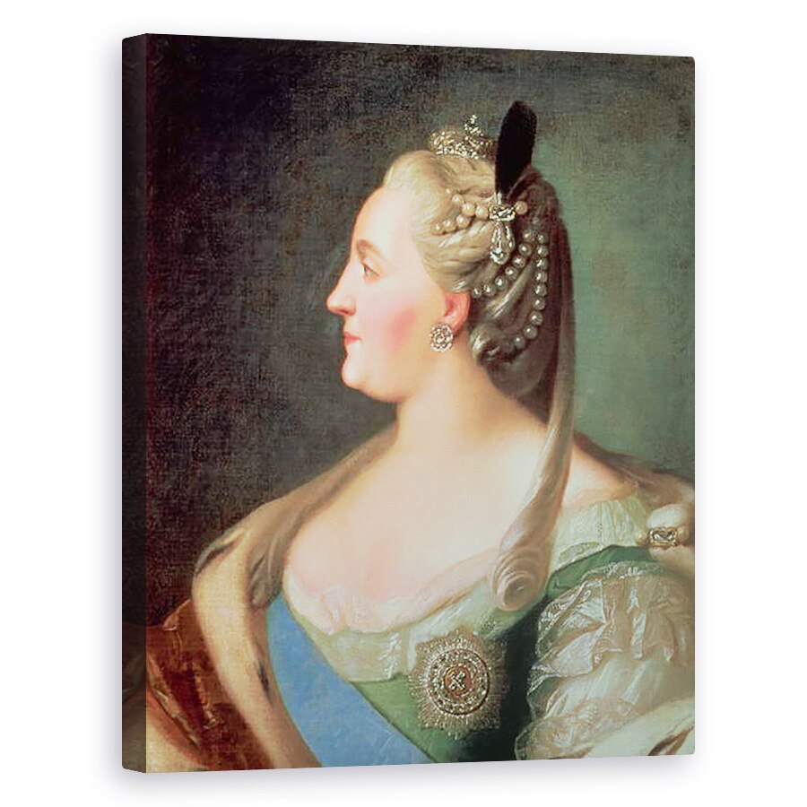 Tablou canvas - Fedor Stepanovich Rokotov - Portretul imparateasa Ecaterina a II-a cea Mare 1729-96, 60 x 75 cm