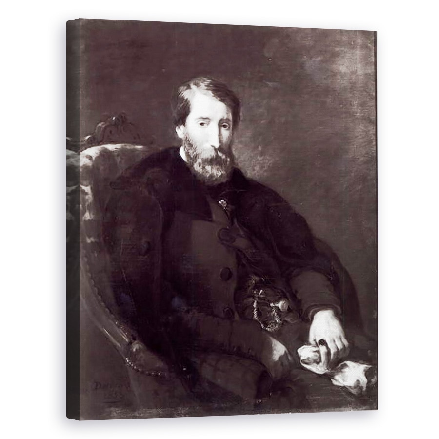 Tablou canvas - Ferdinand Victor Eugene Delacroix - Portretul lui Alfred Bruyas 1821-77 ulei pe panza, 60 x 75 cm