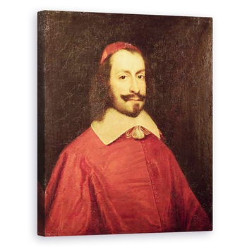Tablou canvas - Scoala Franceza - Cardinalul Jules Mazarin 1602-61 copie a unui portret din secolul al XVII-lea, 60 x 75 cm Tablou canvas - Scoala Franceza - Cardinalul Jules Mazarin 1602-61 copie a unui portret din secolul al XVII-lea, 60 x 75 cm
