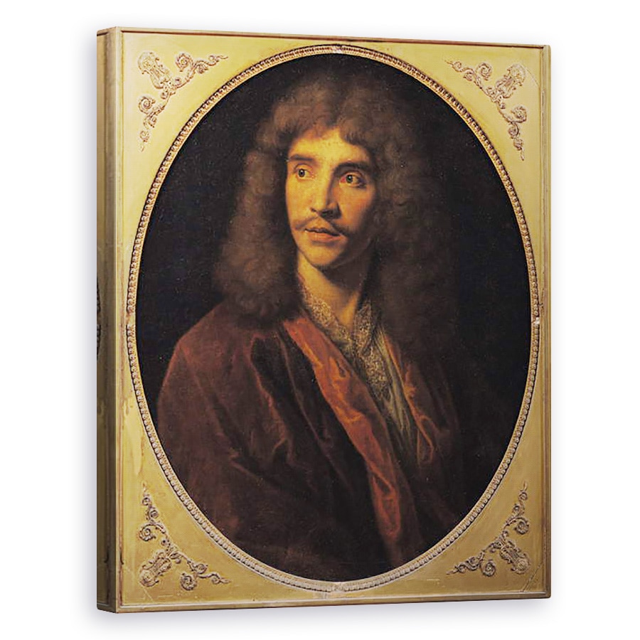 Tablou canvas - Scoala Franceza - Portretul lui Moliere 1622-73, 60 x 75 cm