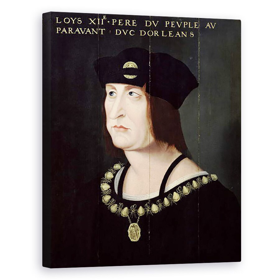 Tablou canvas - Scoala Franceza - Portretul lui Ludovic al XII-lea 1462-1515 Regele Frantei, 60 x 75 cm