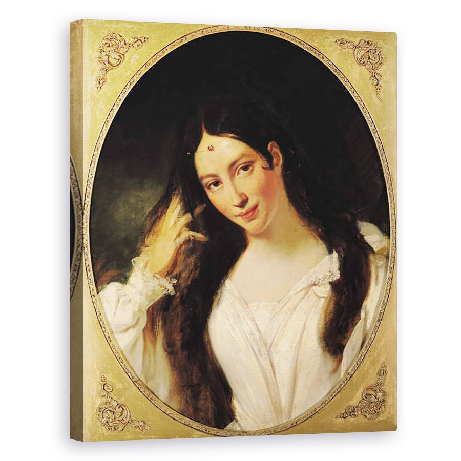 Tablou canvas - Francois Bouchot - Portretul lui La Malibran in Rolul Desdemona, 60 x 75 cm