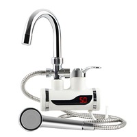 robinet electric siks cu furtun si para de dus pentru incalzit apa afisaj lcd al temperaturii montare pe perete imagen 47_0_
0
