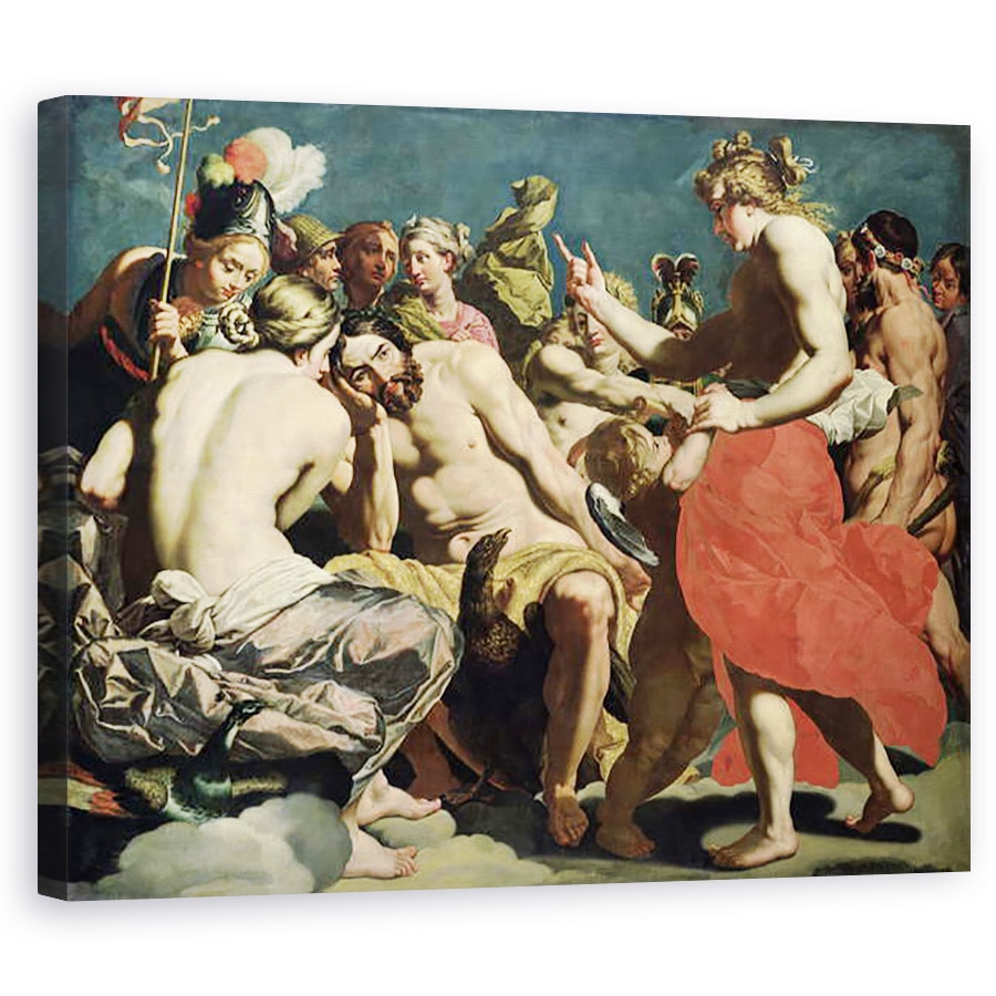 Tablou canvas - Abraham Janssens van Nuyssen - Zeii din Olimp, 60 x 75 cm