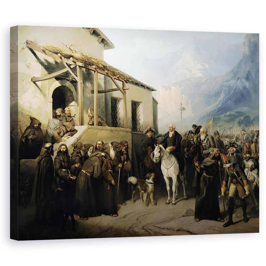 Tablou canvas - Adolf Jossifowitsch Charlemagne - Feldmaresalul Alexander Suvorov la summitul St. Gothard, 13 septembrie 1799, 80 x 100 cm