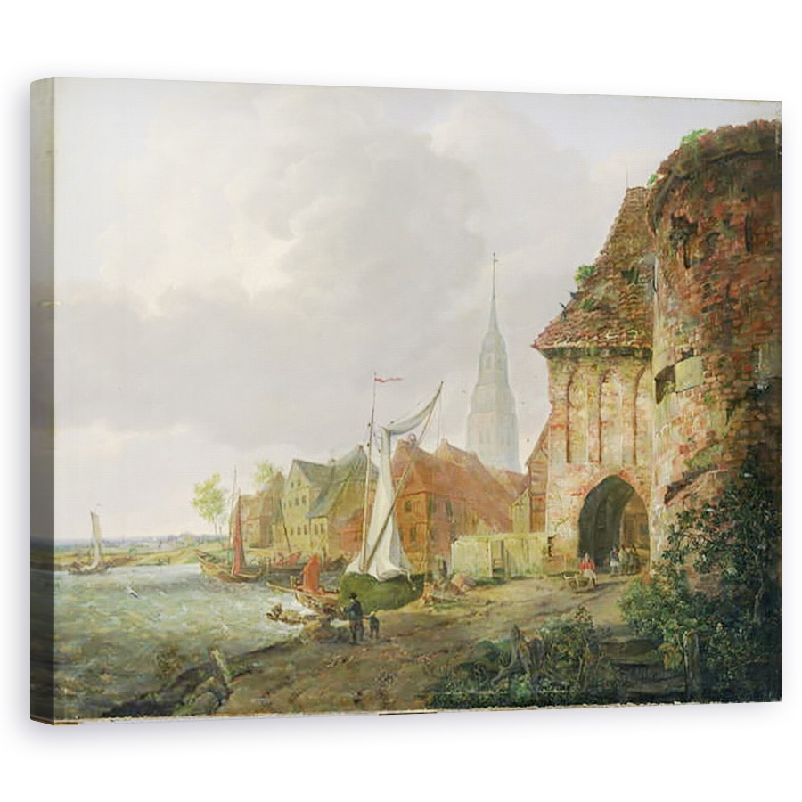 Tablou canvas - Adolph Kiste - Poarta Martie in Buxtehude, 60 x 75 cm
