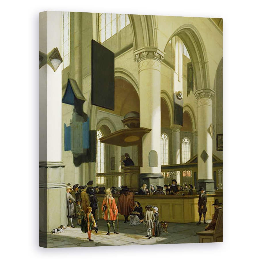 Tablou canvas - A. Storck - Interiorul Oude Kerk, Delft, 80 x 100 cm