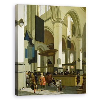 Tablou canvas - A. Storck - Interiorul Oude Kerk, Delft, 80 x 100 cm Tablou canvas - A. Storck - Interiorul Oude Kerk, Delft, 80 x 100 cm