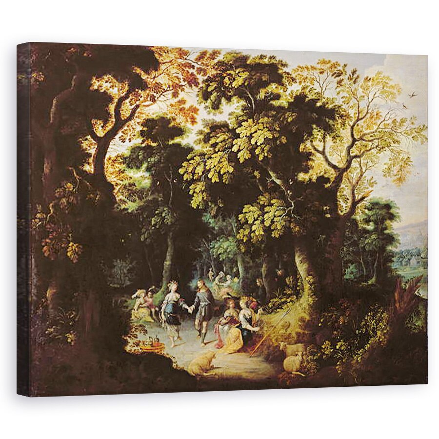 Tablou canvas - Abraham Govaerts - Dansul in padure, 80 x 100 cm