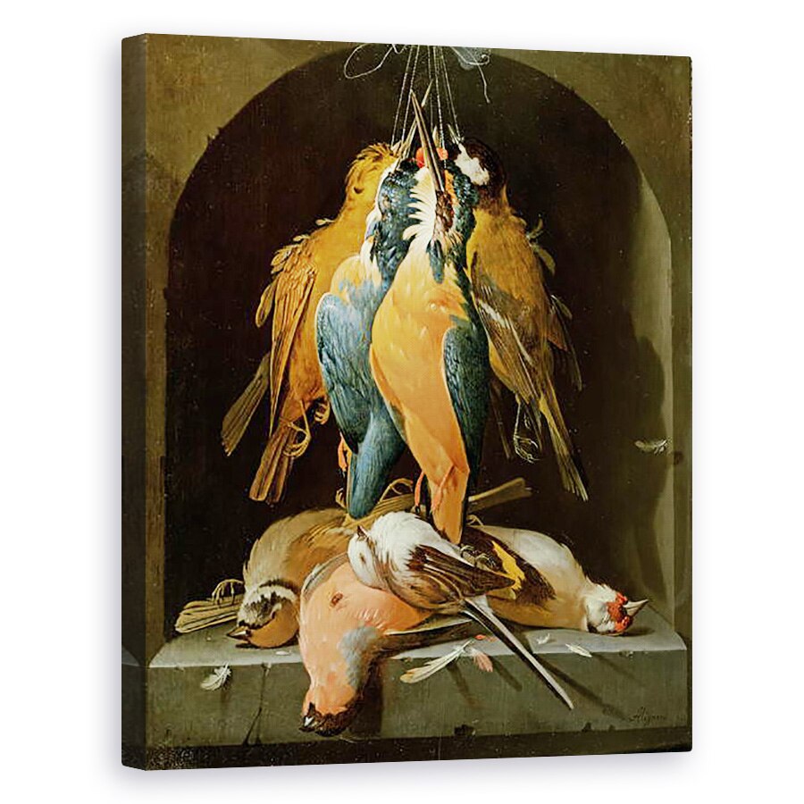 Tablou canvas - Abraham Mignon - Viata statica a pasarilor, 80 x 100 cm