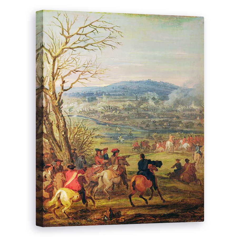 Tablou canvas - Adam Frans van der Meulen - Ludovic al XIV-lea 1638-1715 in batalia de langa Muntele Cassel, 11 aprilie 1677, 60 x 75 cm
