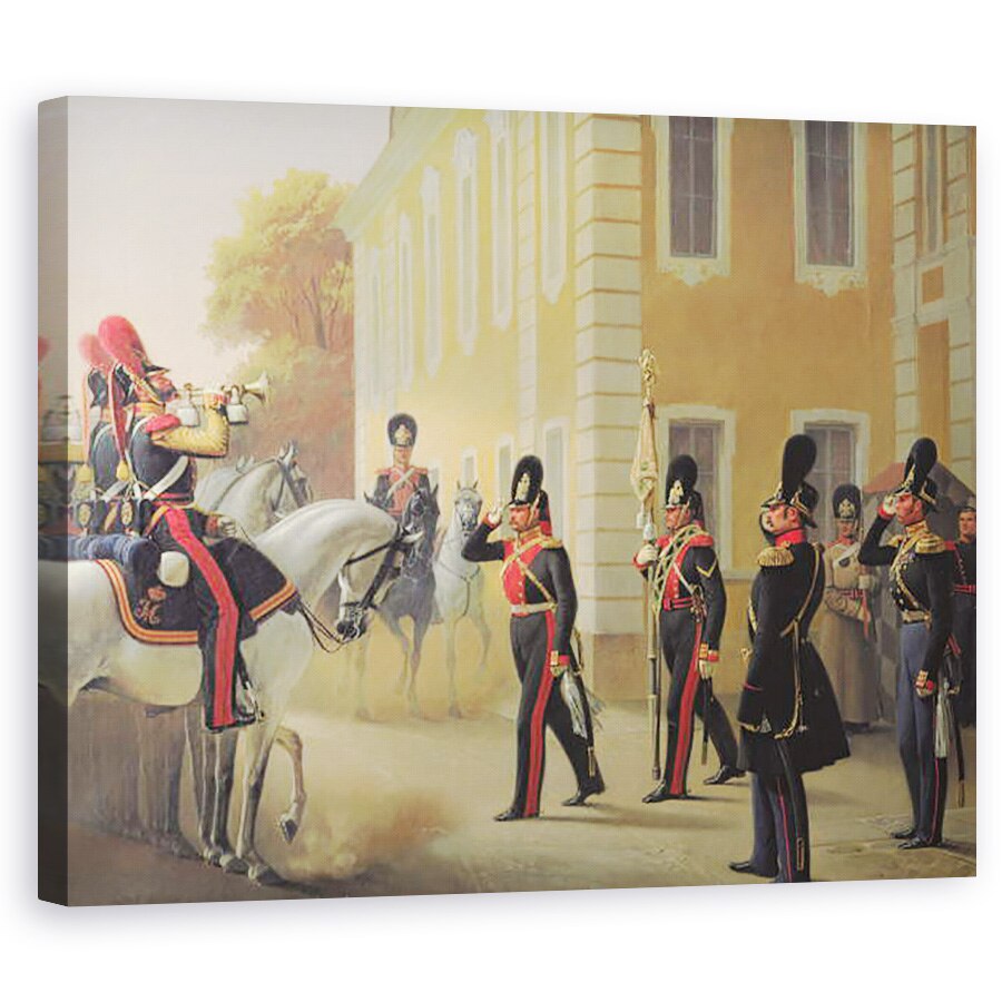 Tablou canvas - Adolph Gebens - Parada Standardului Garzilor Marelui Palat, 60 x 75 cm