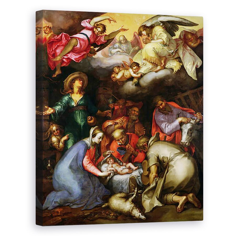 Tablou canvas - Abraham Bloemaert - Adorarea Pastorilor, 80 x 100 cm