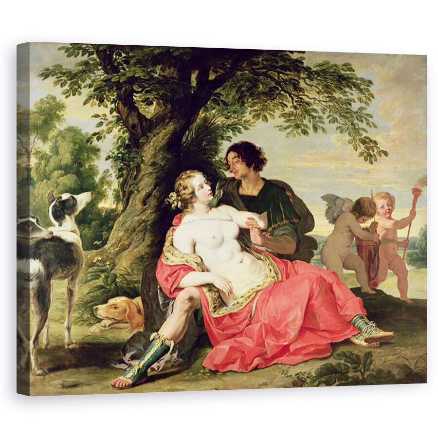 Tablou canvas - A. Janssens - Venus si Adonis, 60 x 75 cm