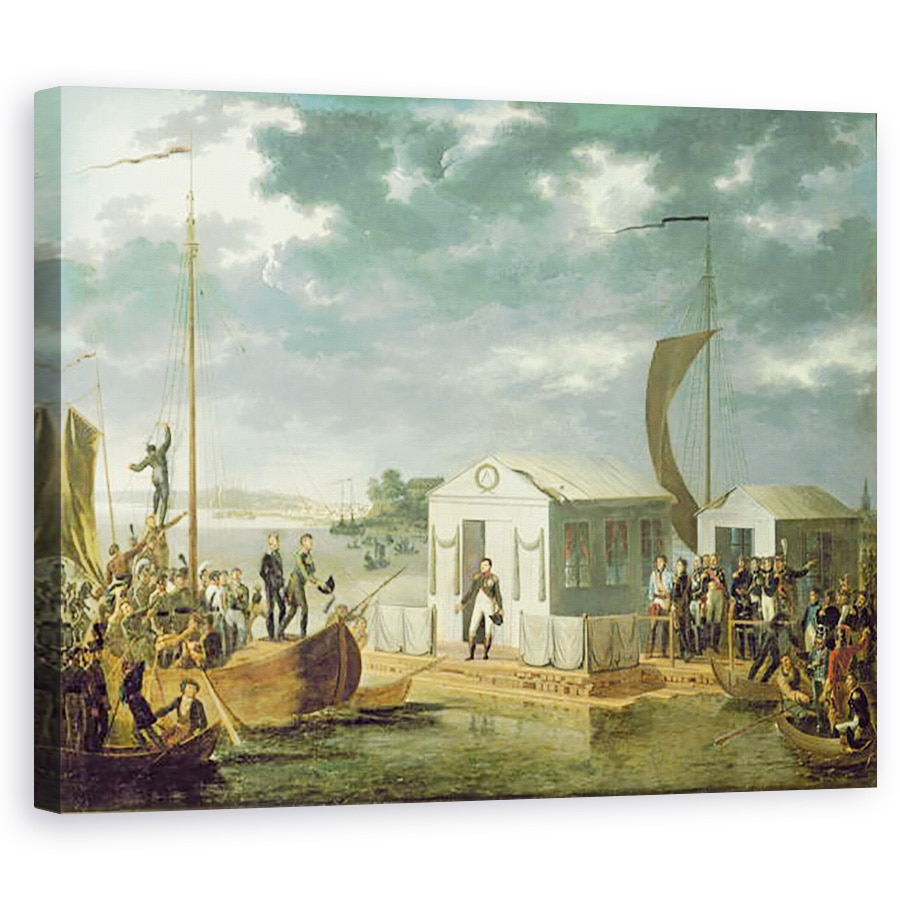 Tablou canvas - Adolphe Roehn - Tratatul de la Tilsitz, 80 x 100 cm
