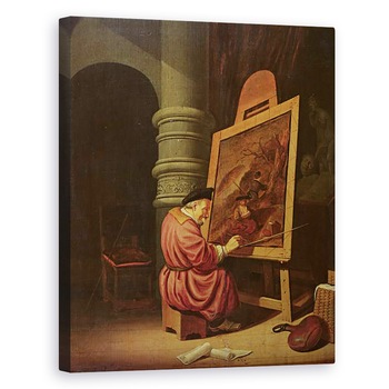 Tablou canvas - Adriaen van Gaesbeeck - Interiorul unui Studio sau, Un pictor in studioul sau, 60 x 75 cm Tablou canvas - Adriaen van Gaesbeeck - Interiorul unui Studio sau, Un pictor in studioul sau, 60 x 75 cm