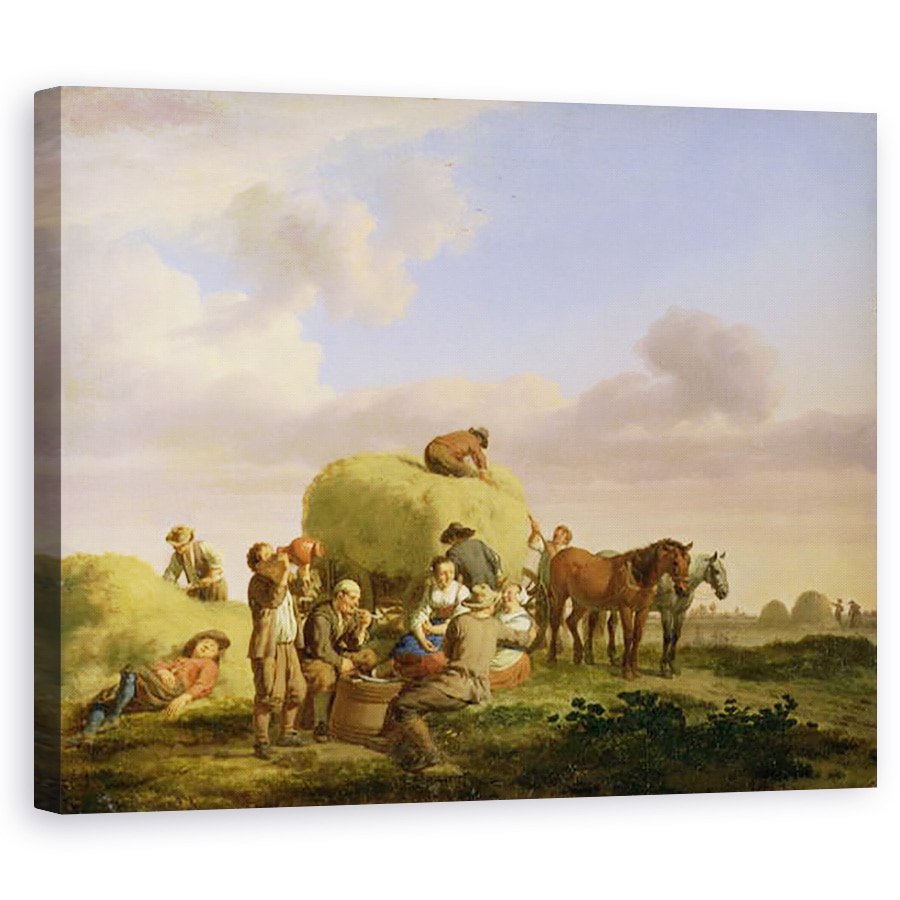 Tablou canvas - Adriaen van de Velde - Haymakers se odihnesc intr-un camp, 60 x 75 cm