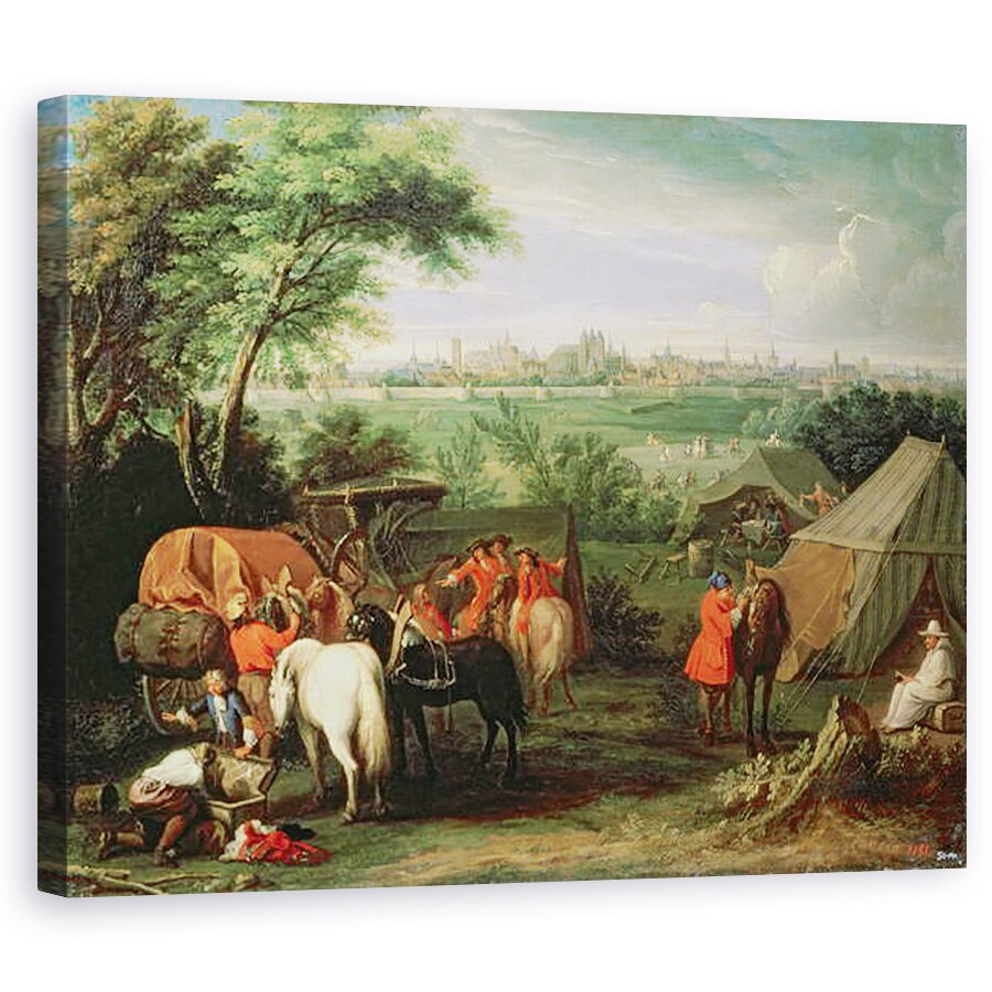 Tablou canvas - Adam Frans van der Meulen - Armata lui Ludovic al XIV-lea inainte de Tournai, 80 x 100 cm