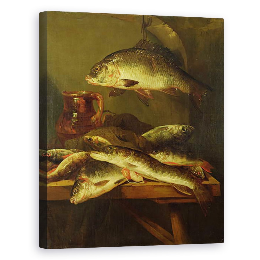 Tablou canvas - Abraham Hendricksz van Beyeren - Natura statica cu crap, 80 x 100 cm