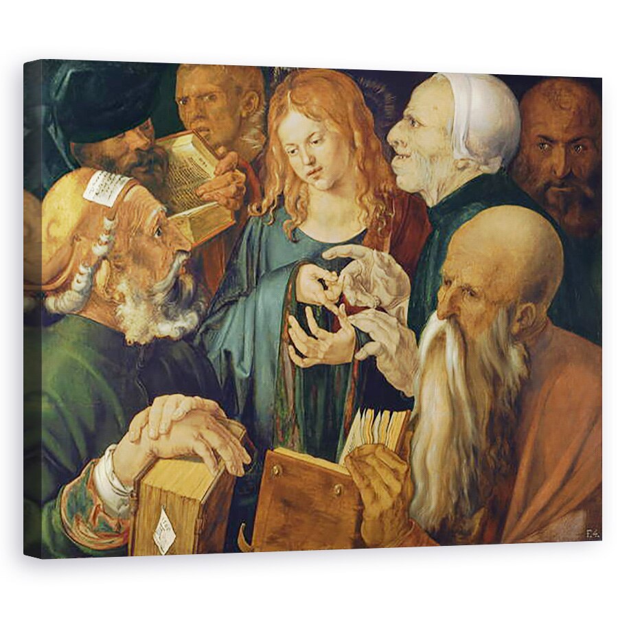 Tablou canvas - Albrecht Durer - Isus printre doctori, 80 x 100 cm