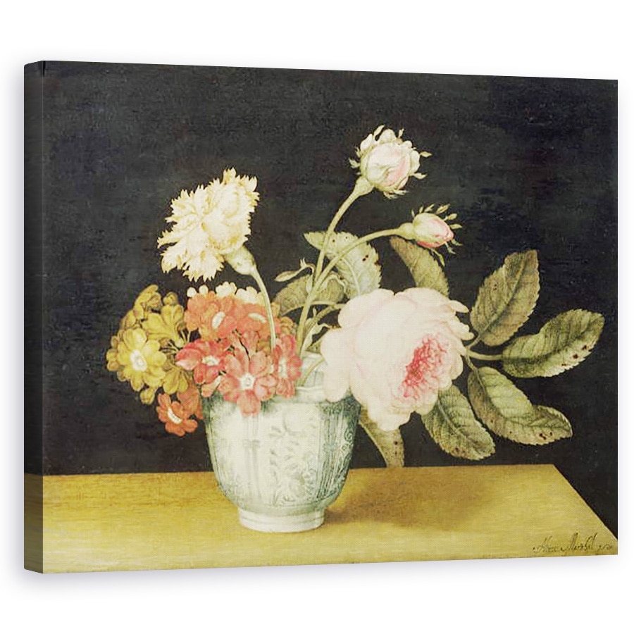 Tablou canvas - Alexander Marshal - Flori intr-un borcan Delft, 80 x 100 cm