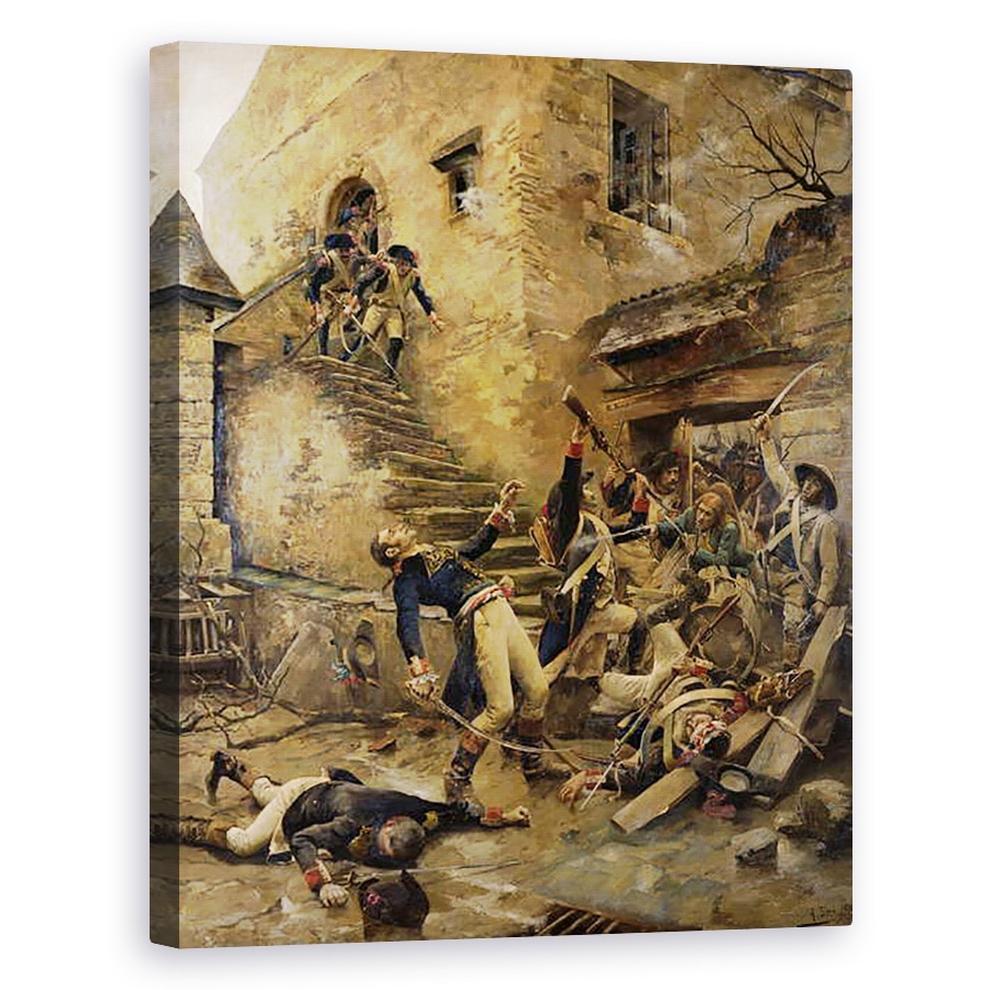 Tablou canvas - Alexandre Bloch - Moartea generalului Beaupuy, 60 x 75 cm