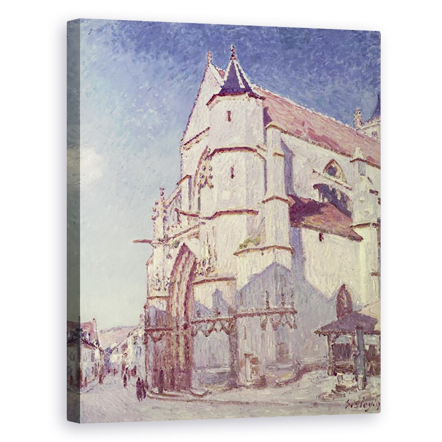 Tablou canvas - Alfred Sisley - Biserica de la Moret, 60 x 75 cm