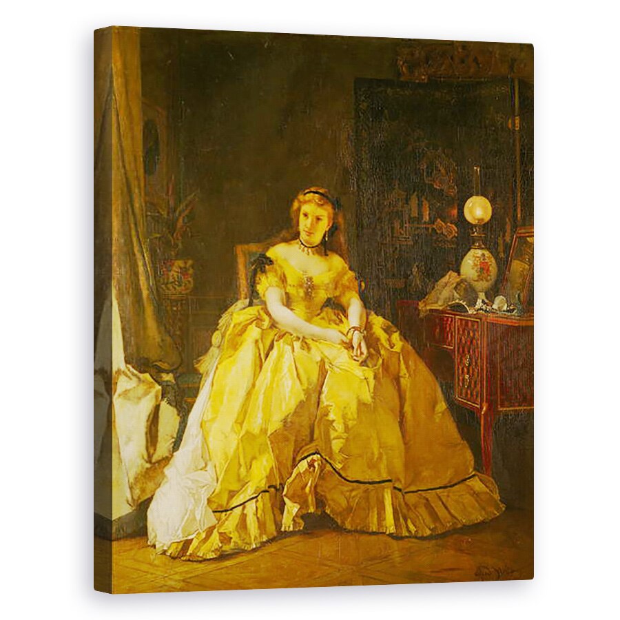 Tablou canvas - Alfred Emile Stevens - Dupa bal, 60 x 75 cm