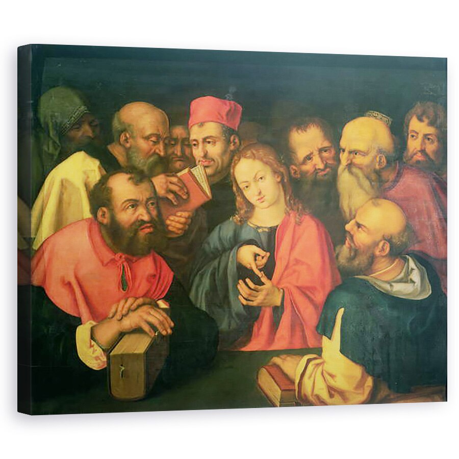 Tablou canvas - Albrecht Durer - Hristos, in varsta de doisprezece ani, printre carturari, 60 x 75 cm