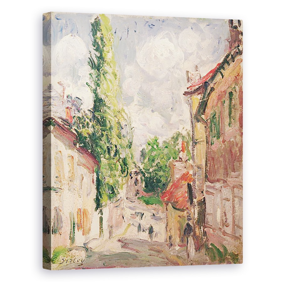 Tablou canvas - Alfred Sisley - Drumul intr-un sat, 60 x 75 cm