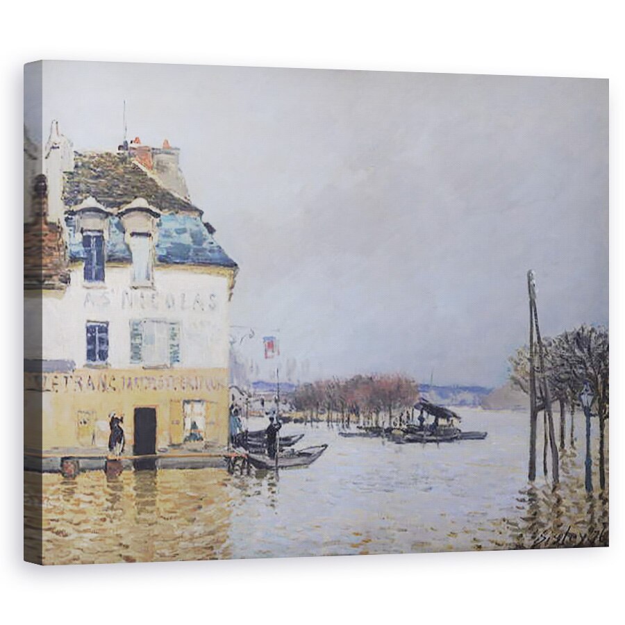 Tablou canvas - Alfred Sisley - Potopul de la Port-Marly, 80 x 100 cm