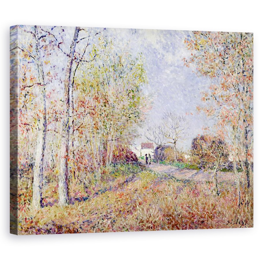 Tablou canvas - Alfred Sisley - Un colt al padurii la Sablons, 80 x 100 cm