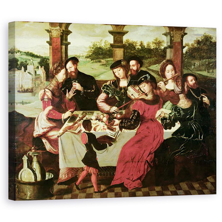 Tablou canvas - Ambrosius Benson - Concertul dupa masa, 80 x 100 cm