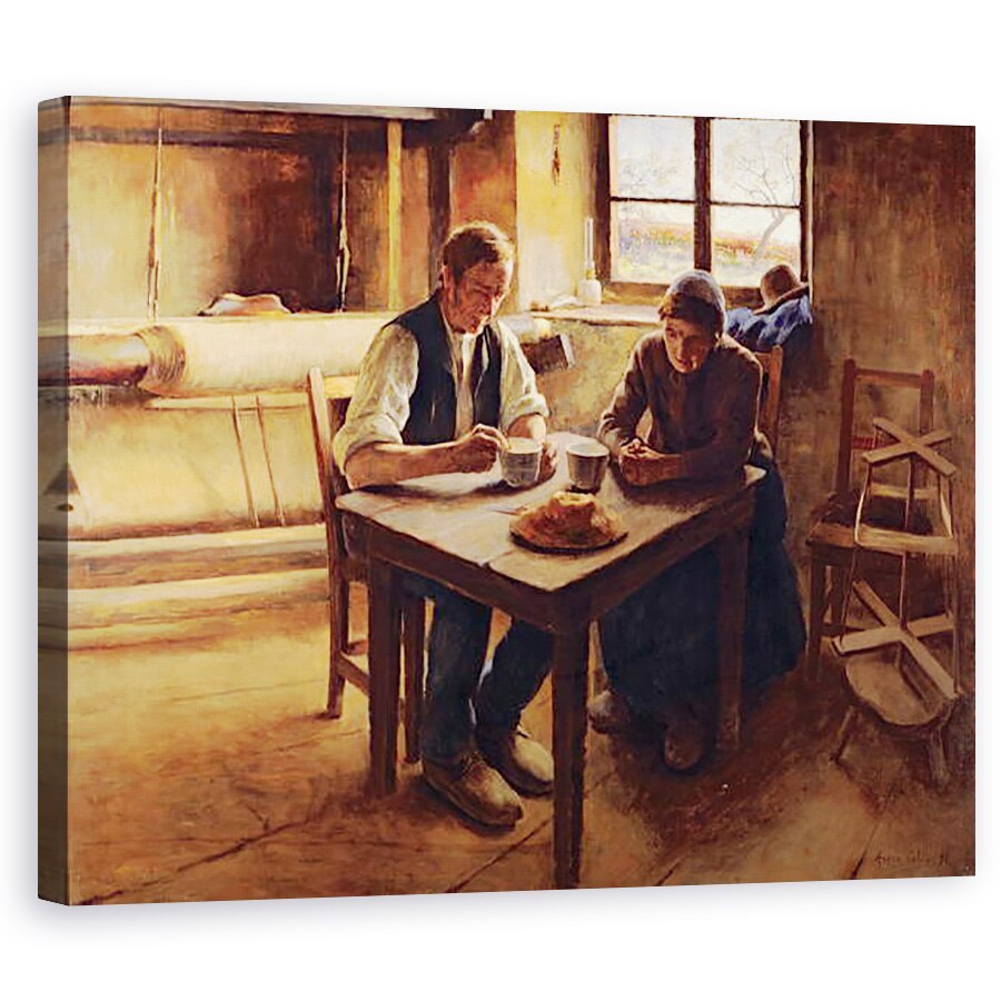 Tablou canvas - Andre Collin - Oameni saraci, 80 x 100 cm
