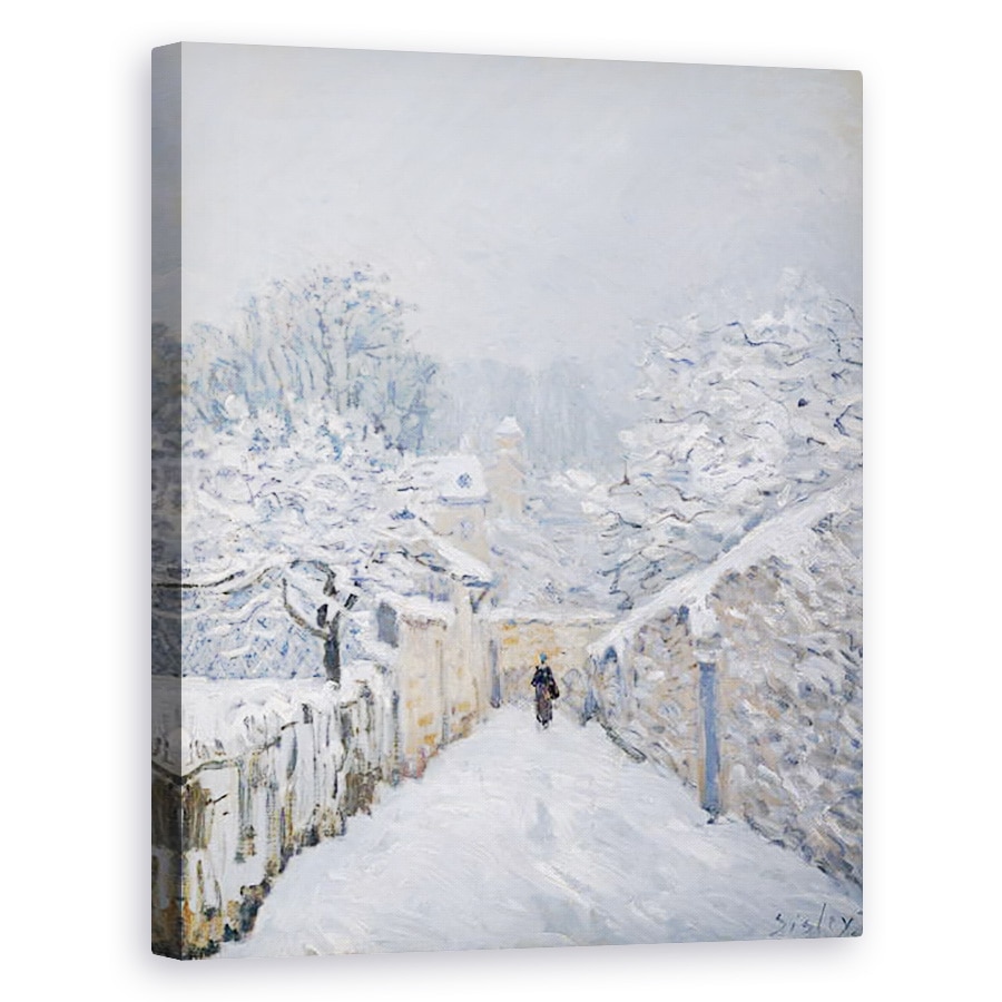 Tablou canvas - Alfred Sisley - Zapada la Louveciennes, 80 x 100 cm