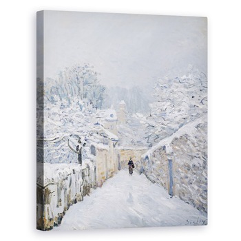 Tablou canvas - Alfred Sisley - Zapada la Louveciennes, 80 x 100 cm Tablou canvas - Alfred Sisley - Zapada la Louveciennes, 80 x 100 cm
