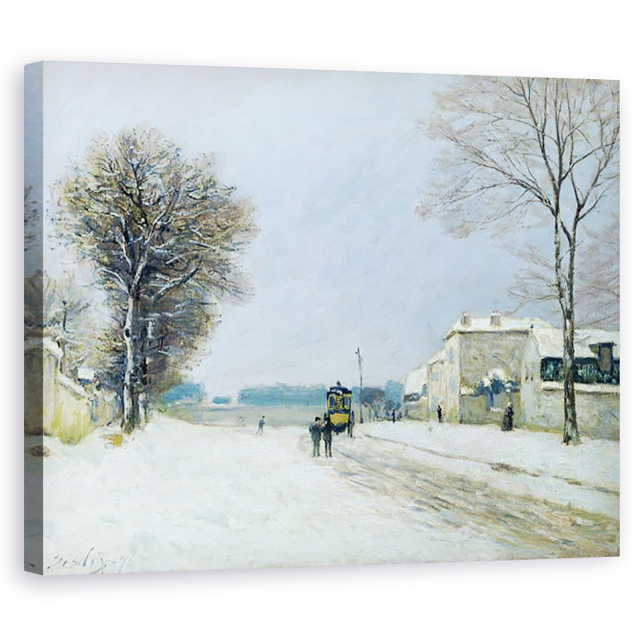 Tablou canvas - Alfred Sisley - Iarna, efect de zapada, 40 x 50 cm