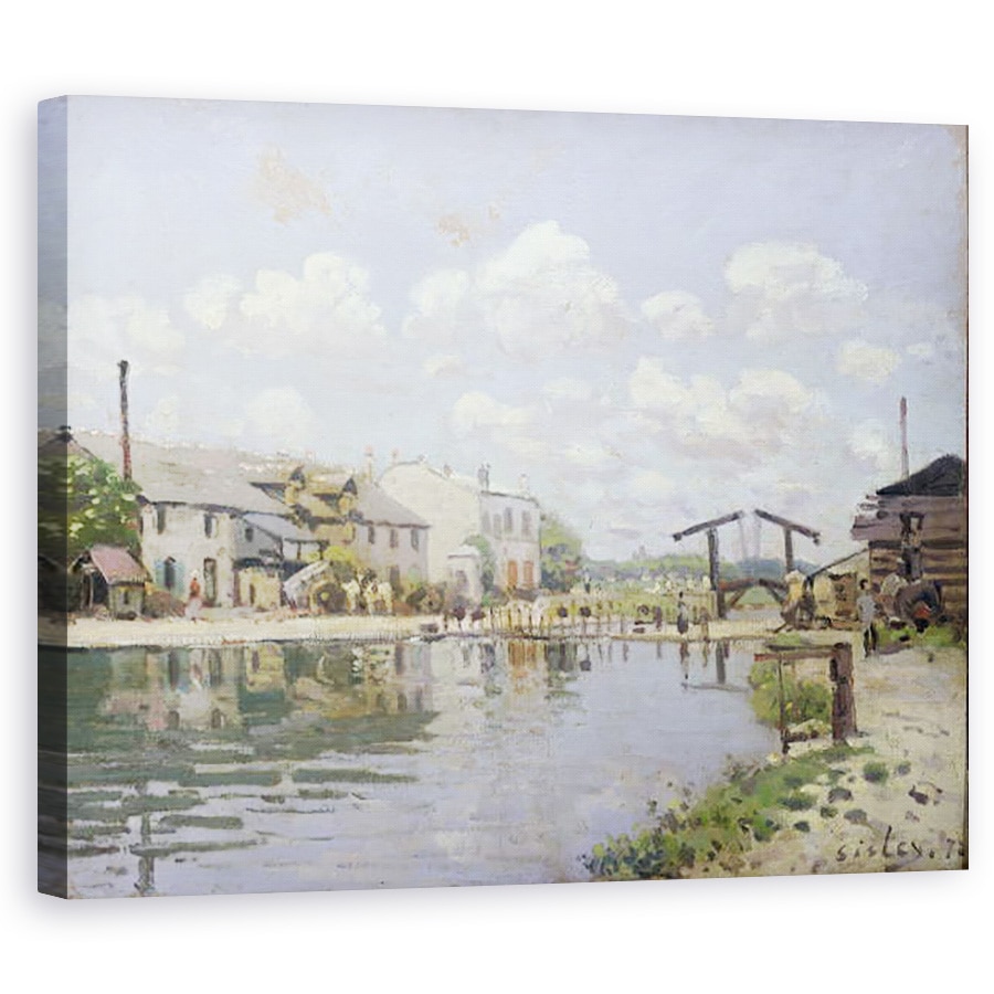 Tablou canvas - Alfred Sisley - Canalul Saint-Martin, Paris, 80 x 100 cm